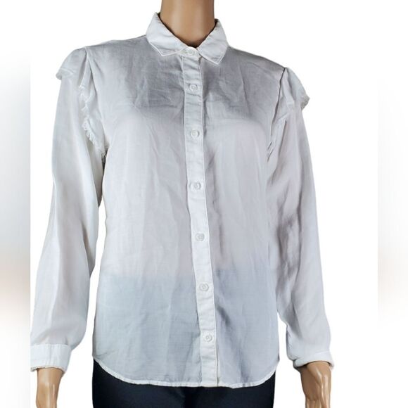 Cloth & Stone White Button Down Shirt - Picture 1 of 6